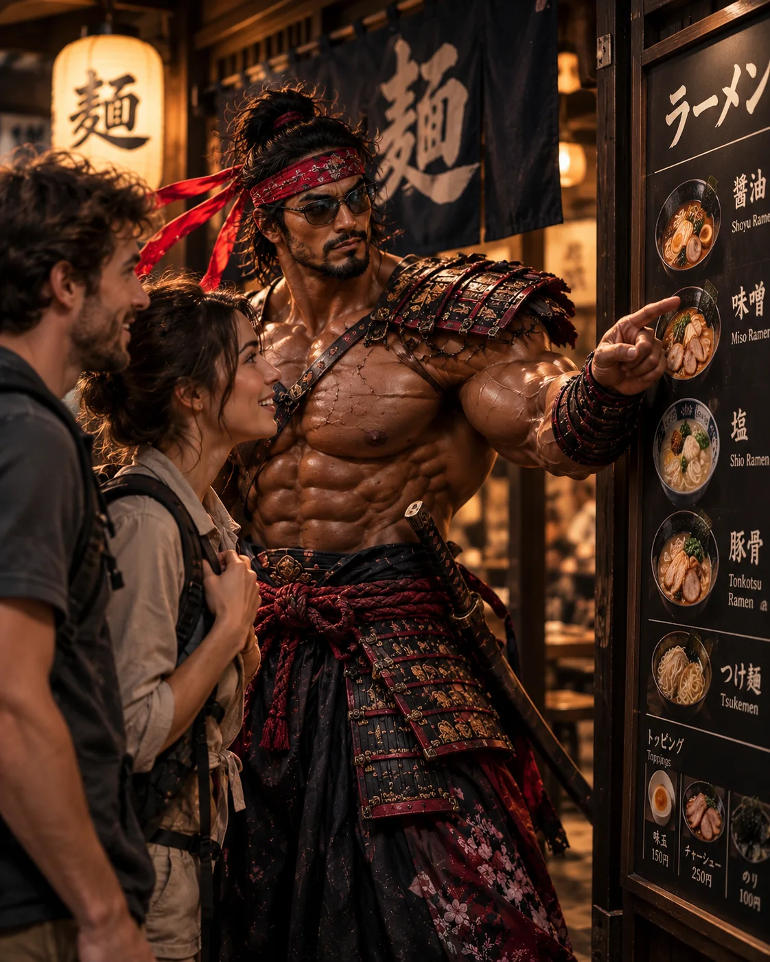 Samurai Macho · AI illustration